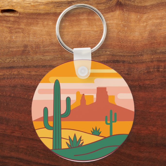 Arizona Staatsstolz Desert Vibes Schlüsselanhänger (Rückseite)