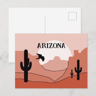 Arizona State Artistic Boho Monochromatic  Postkarte