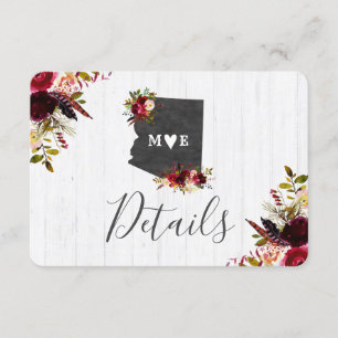 Arizona State Destination Rustikale Hochzeitsdetai Einladung