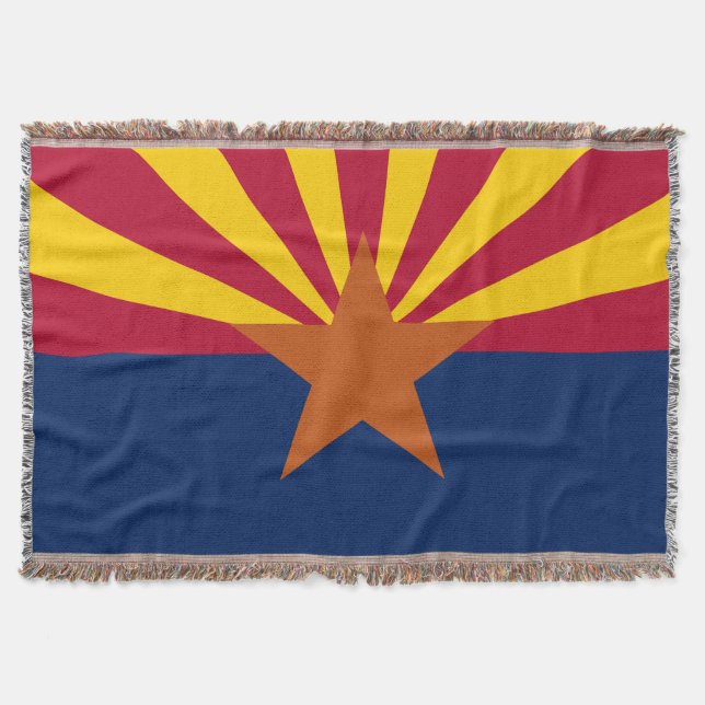 Arizona State Flag Print Patriotic Decke (Vorderseite)