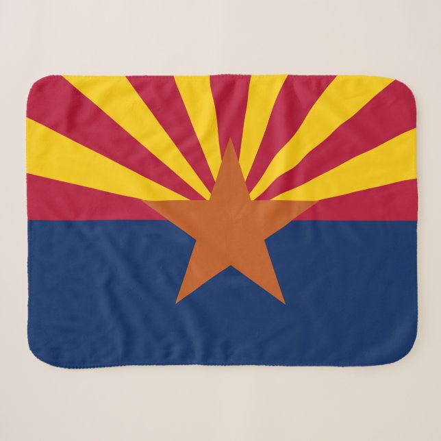 Arizona State Flag Print Patriotic Sherpadecke (Vorderseite (Horizontal))