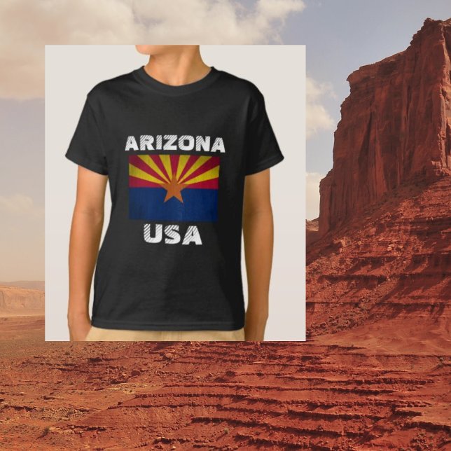 Arizona State Flag Sternexplosion USA T - Shirt (Von Creator hochgeladen)