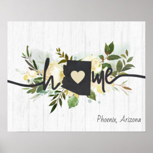 Arizona State Personalisiert Ihre Heimatstadt Rust Poster