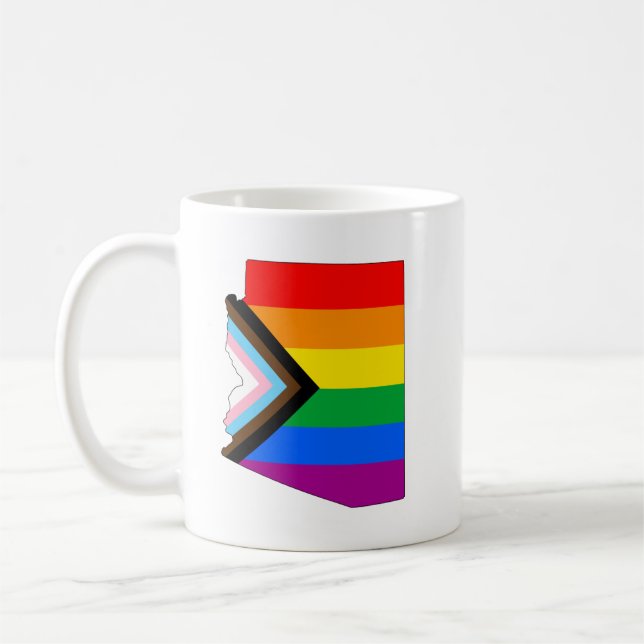Arizona State Pride LGBTQ Progress Pride Kaffeetasse (Links)