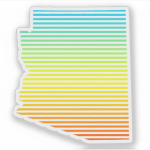 arizona stolp gestreifte Regenbogenflagge Aufkleber