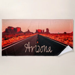 Arizona Sunrise Wüste Rote Felsen Strandtuch