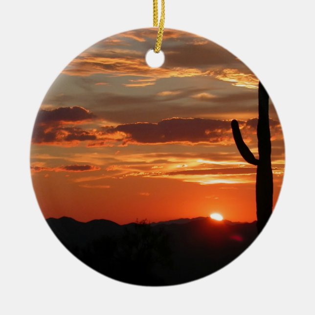 Arizona Sunset - atemberaubend Keramik Ornament (Vorne)