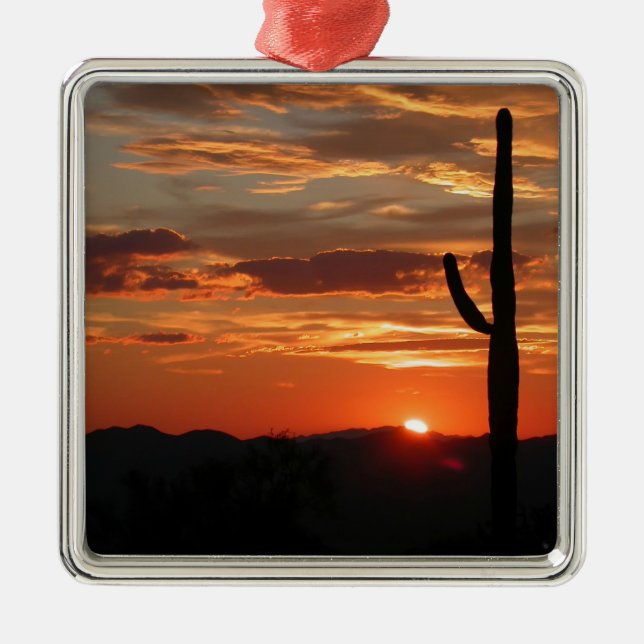 Arizona Sunset - atemberaubend Ornament Aus Metall (Vorne)