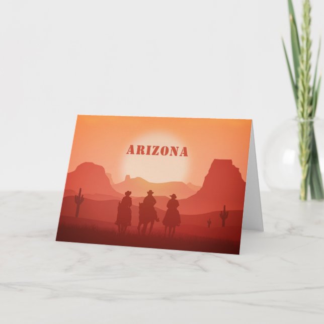 Arizona Sunset benutzerdefinierte Grußkarte Karte (Vorderseite)