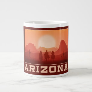 Arizona Sunset benutzerdefinierte Monogramm-Jumbo- Jumbo-Tasse