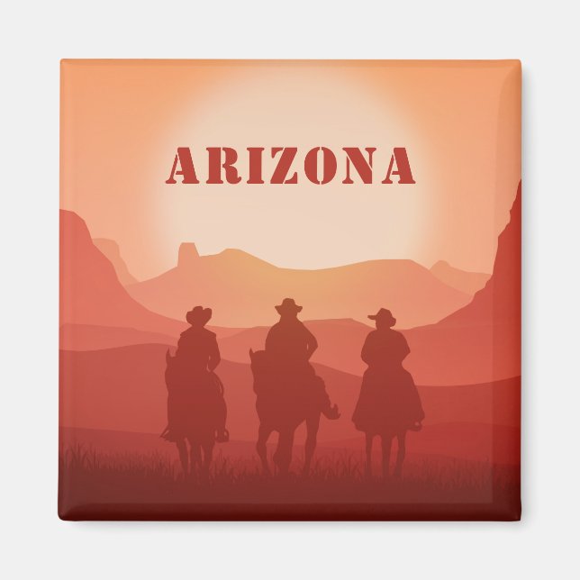 Arizona Sunset benutzerdefinierter Textmagnet Magnet (Vorne)