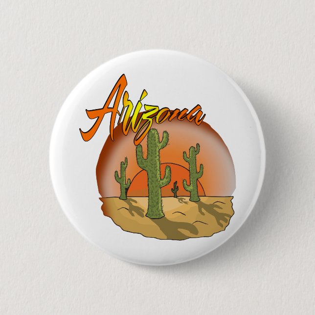 ARIZONA Sunset Cactus Button (Vorderseite)