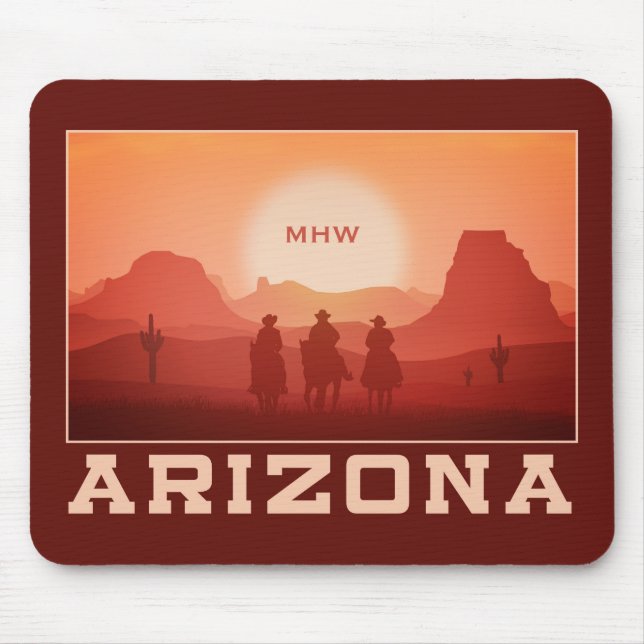 Arizona Sunset Custom Monogram Mousepad (Vorne)