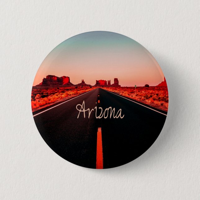 Arizona Sunset Desert Red Rocks Button (Vorderseite)