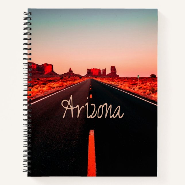 Arizona Sunset Desert Red Rocks Notizbuch (Vorderseite)