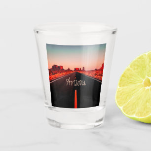 Arizona Sunset Desert Red Rocks Schnapsglas