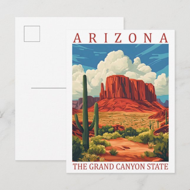 Arizona The Grand Canyon Staat USA Travel Place Postkarte (Vorne/Hinten)