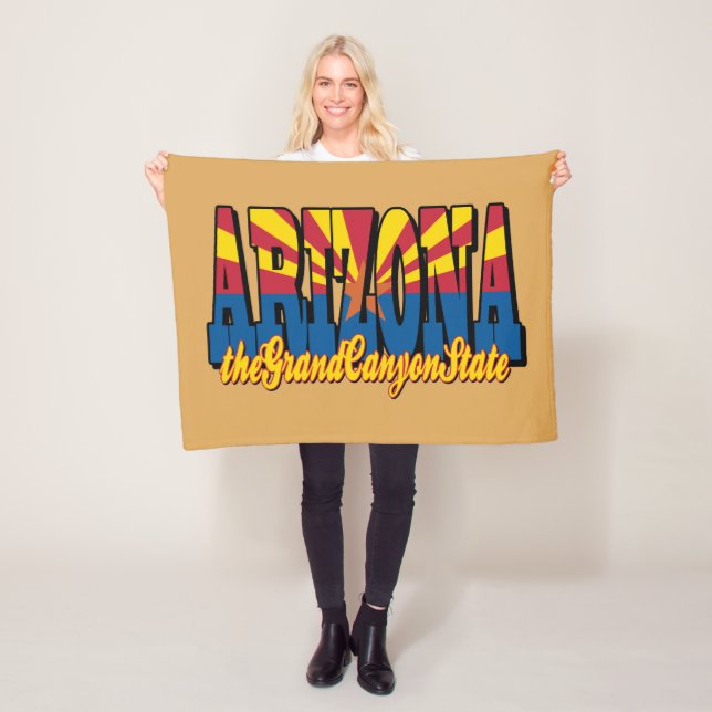Arizona the Grand Canyon State Fleecedecke (Beispiel)