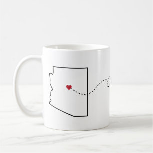 Arizona to Wyoming - Heart2Heart Coffee Tasse
