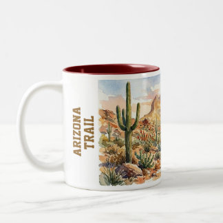 Arizona Trail-Aquarellszene Zweifarbige Tasse