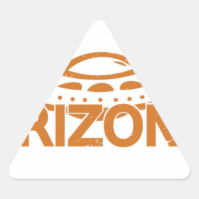 Arizona UFO Dreieckiger Aufkleber (Vorderseite)