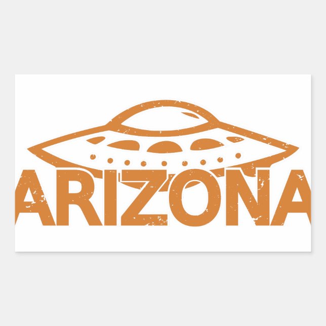 Arizona UFO Rechteckiger Aufkleber (Vorderseite)