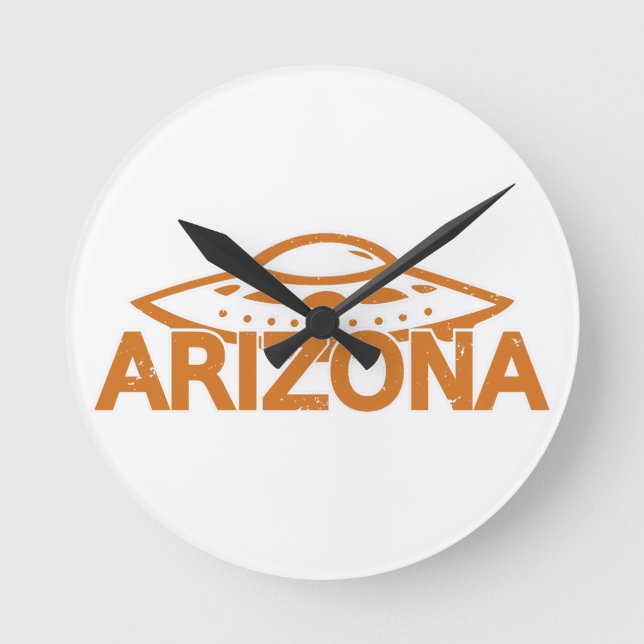 Arizona UFO Runde Wanduhr (Vorderseite)