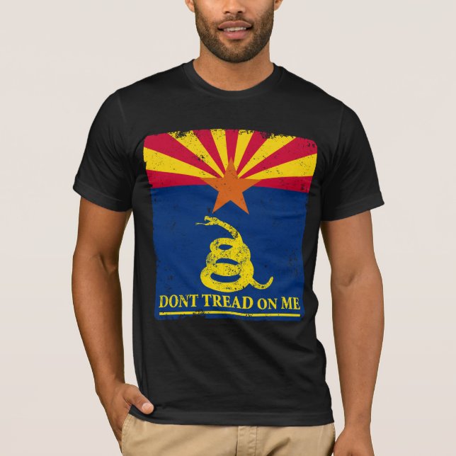 Arizona- und Gadsden-Flagge T-Shirt (Vorderseite)
