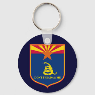 Arizona und Gadsden-Flaggenschild Schlüsselanhänger
