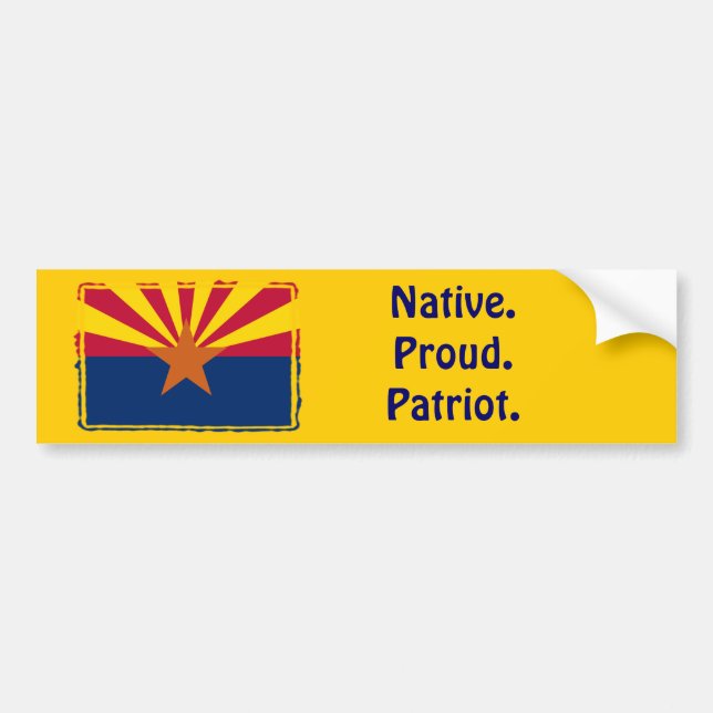 Arizona - Ureinwohner. Stolz. Patriot. Autoaufkleb Autoaufkleber (Vorne)