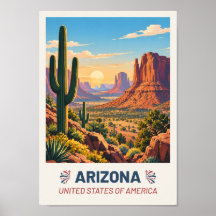 Arizona USA – Vintage Reiseplakat