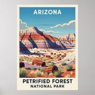 Arizona Versteinerter Wald Nationalpark V02 Poster