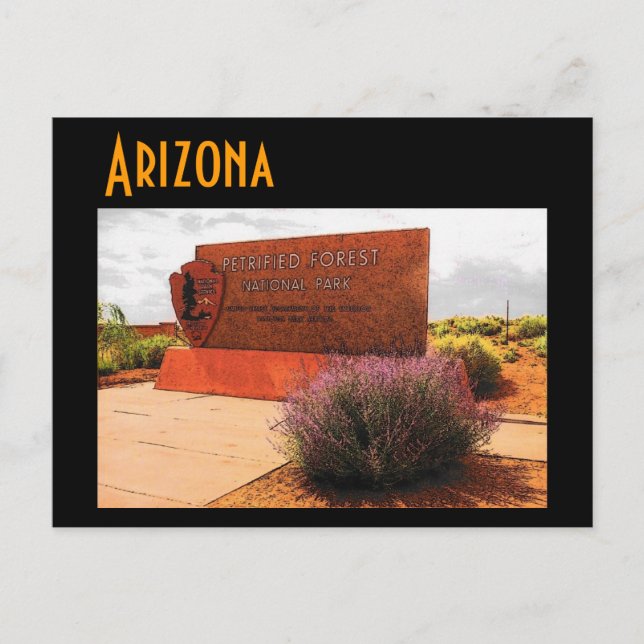 Arizona (versteinerter Wald) Postkarte (Vorderseite)