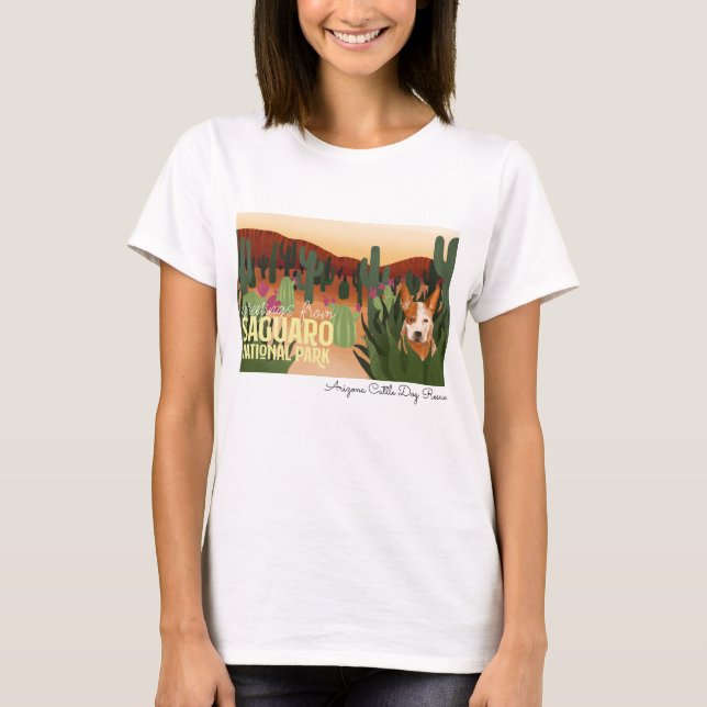 Arizona-Vieh-Hunderettung - Saguaro-Nationalpark T-Shirt (Vorderseite)