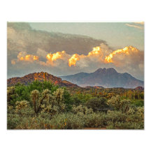 Arizona Vier Gipfel Gebirgswelt Farbenfrohe Wolken