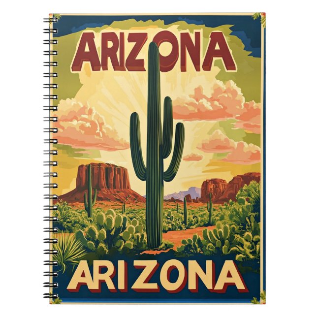 Arizona Vintage Reisedesign Notizblock (Vorderseite)