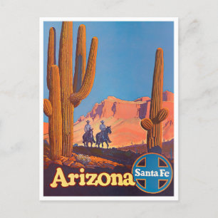 Arizona Vintage-Reisepostkarte Postkarte