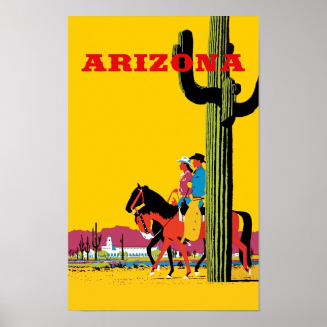 Arizona Vintage Style Travel Poster (Vorne)