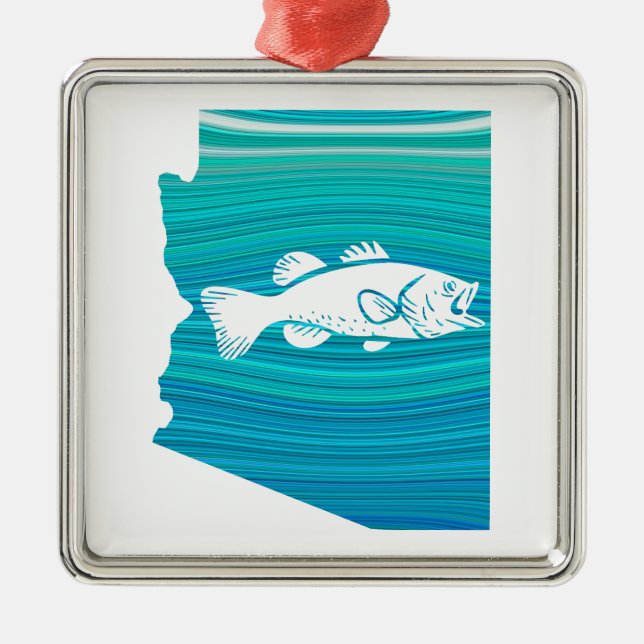 Arizona Wave Fishing Ornament Aus Metall (Vorne)