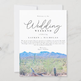Arizona Wedding Weekend Willkommen Einladung