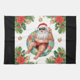 Arizona Weihnachten Thema mit Santa Poolparty Geschirrtuch