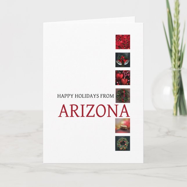 Arizona Weihnachtskarte mit Ornamenten Feiertagskarte (Vorderseite)