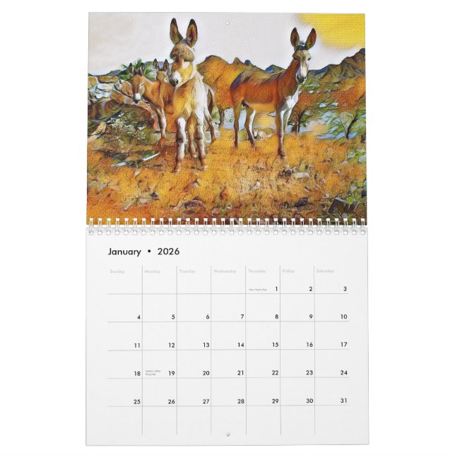 Arizona Wild Burro 2022 Kalender (Jan 2026)