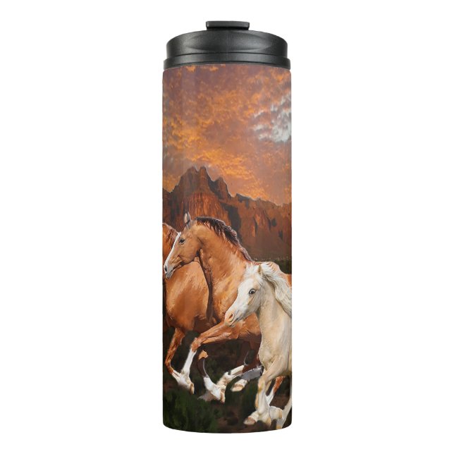 Arizona Wild Pferde Thermosbecher (Vorderseite)