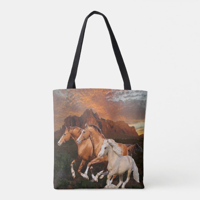 Arizona-Wildpferde Tasche (Rückseite)