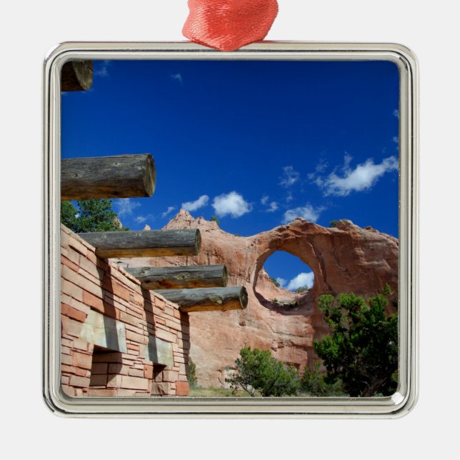 Arizona, Window Rock. Hauptstadt des Navajo Silbernes Ornament (Vorne)