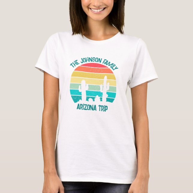 Arizona Wüste Cactus Sunset Custom Trip Women's T-Shirt (Vorderseite)