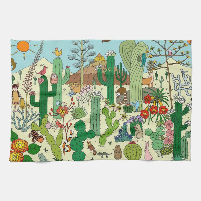 Arizona-Wüste Geschirrtuch (Horizontal)