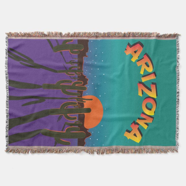 Arizona-Wüste in der Nacht Decke (Vorderseite)