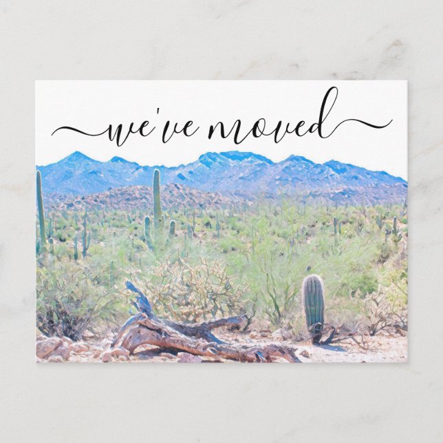 Arizona Wüste Moving Ankündigung Postkarte (Vorderseite)